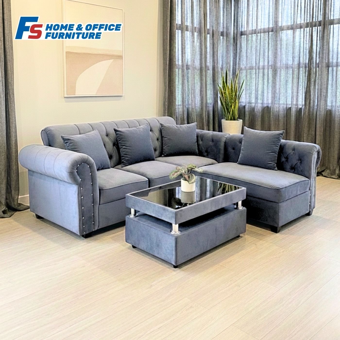 SOFA SUDUT KANCING 1000