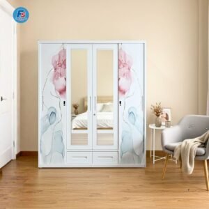 Lemari Pakaian Besi 4 Pintu 160