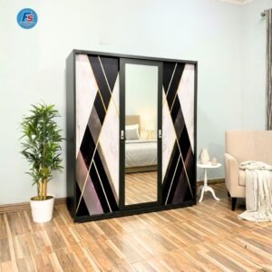 Lemari Pakaian Besi 3 Pintu 160