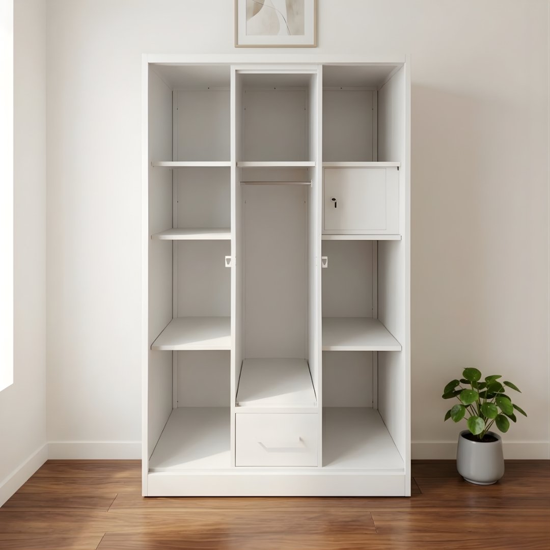 Lemari Pakaian Besi 3 Pintu 120 - Gambar 2