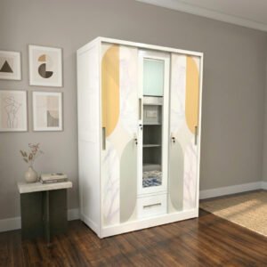 Lemari Pakaian Besi 3 Pintu 120