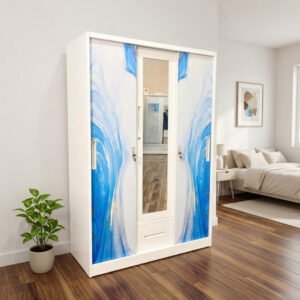 Lemari Pakaian Besi 3 Pintu 120