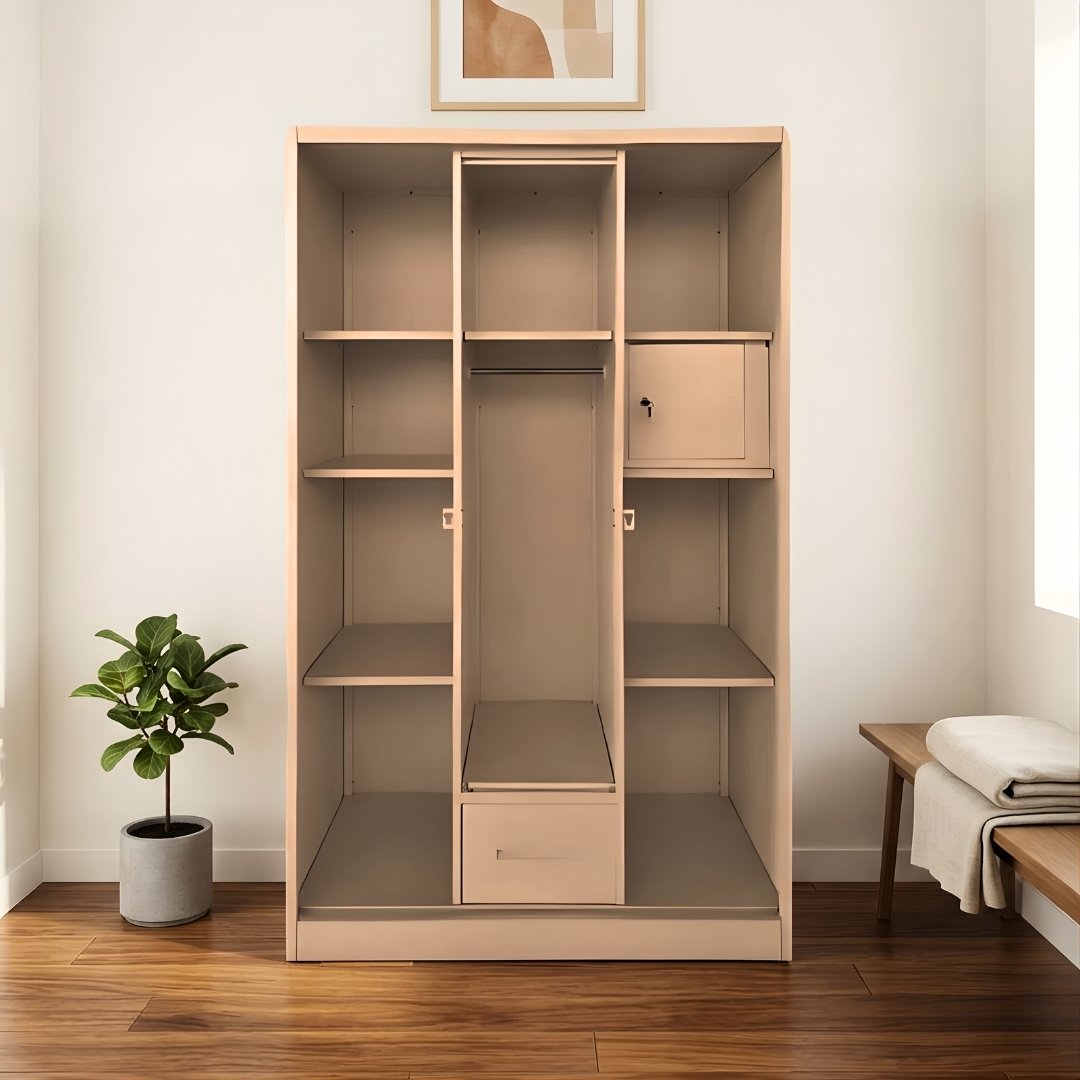 Lemari Pakaian Besi 3 Pintu 120 - Gambar 2