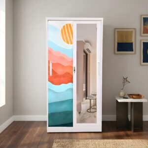 Lemari Pakaian Besi 2 Pintu 90