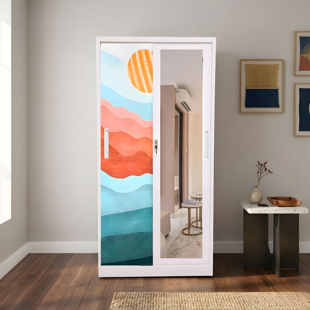 Lemari Pakaian Besi 2 Pintu 90