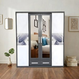 Lemari Pakaian Besi 4 Pintu 160