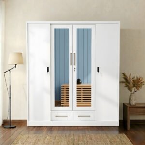 Lemari Pakaian Besi 4 Pintu 160