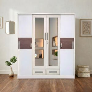 Lemari Pakaian Besi 4 Pintu 160