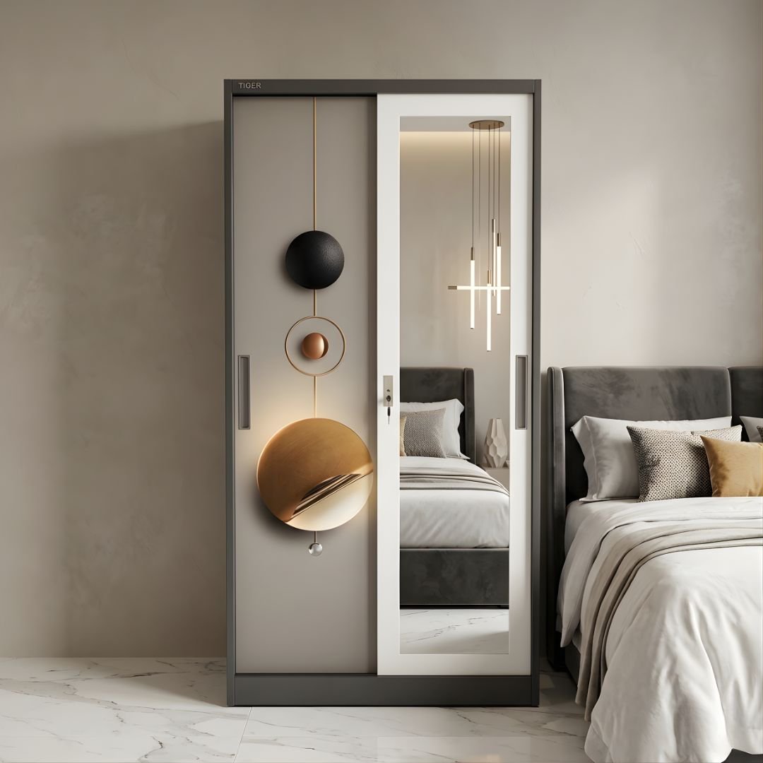 Lemari Pakaian Besi 2 Pintu 90